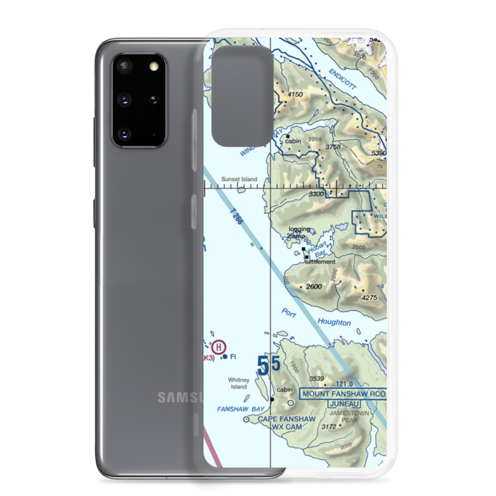 Entrance Island Seaplane Base (HBH) VFR Sectional Samsung Case Samsung Galaxy S20 Plus model shown