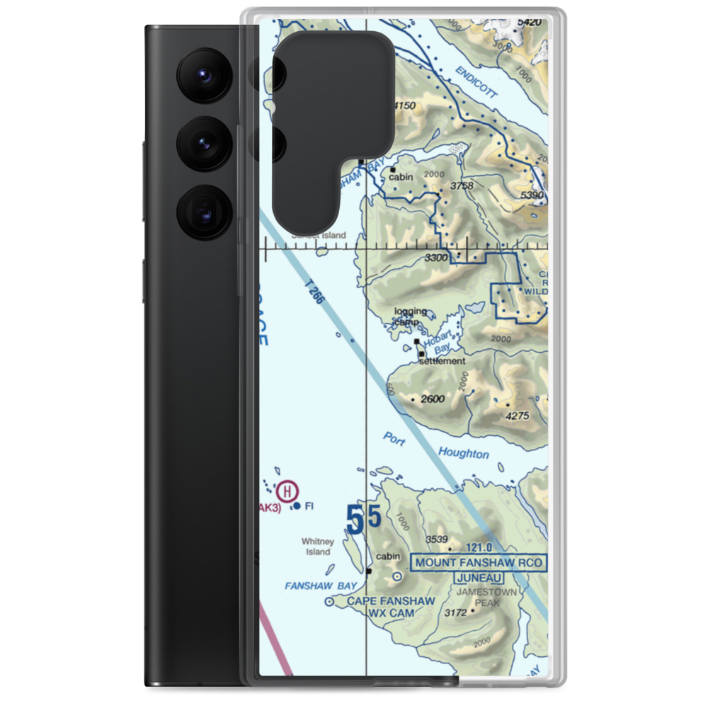 Entrance Island Seaplane Base (HBH) VFR Sectional Samsung Case Samsung Galaxy S22 Ultra model shown