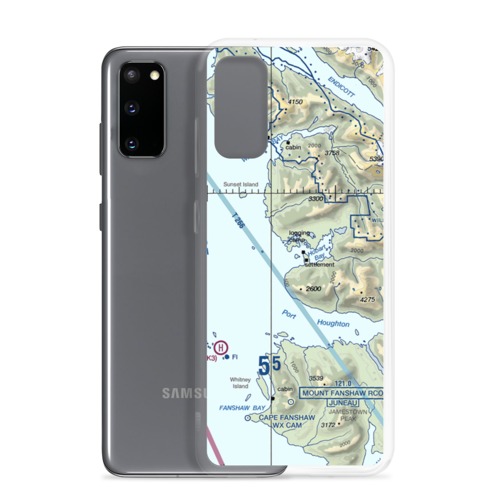 Entrance Island Seaplane Base (HBH) VFR Sectional Samsung Case Samsung Galaxy S20 model shown