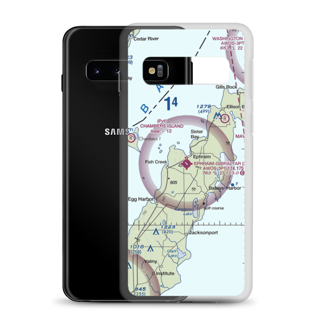 Ephraim-Fish Creek Airport (3D2) VFR Sectional Samsung Case Samsung Galaxy S10 model shown