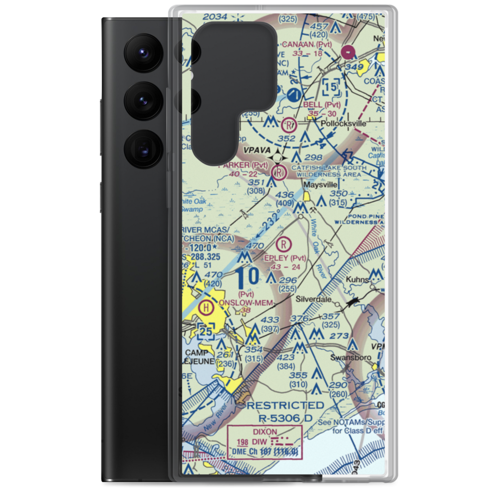 Epley Airport (52NC) VFR Sectional Samsung Case Samsung Galaxy S22 Ultra model shown