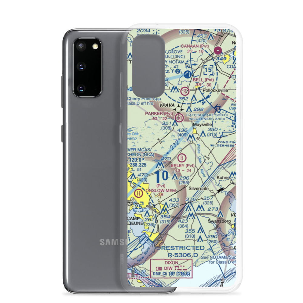 Epley Airport (52NC) VFR Sectional Samsung Case Samsung Galaxy S20 model shown