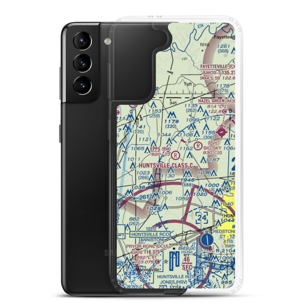 Epps Airpark (00AL) VFR Sectional Samsung Case Samsung Galaxy S21 Plus model shown