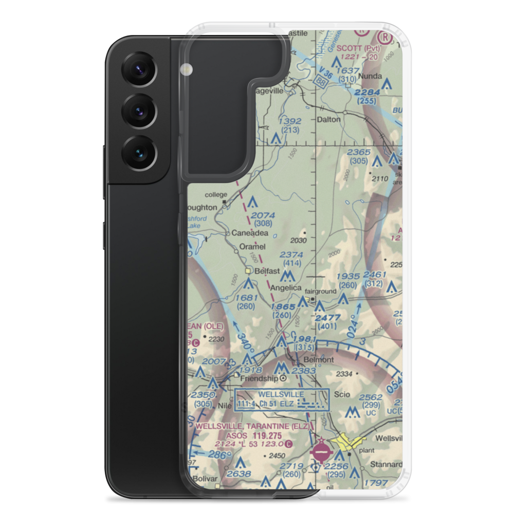 Erb Acres Airport (54NY) VFR Sectional Samsung Case Samsung Galaxy S22 Plus model shown