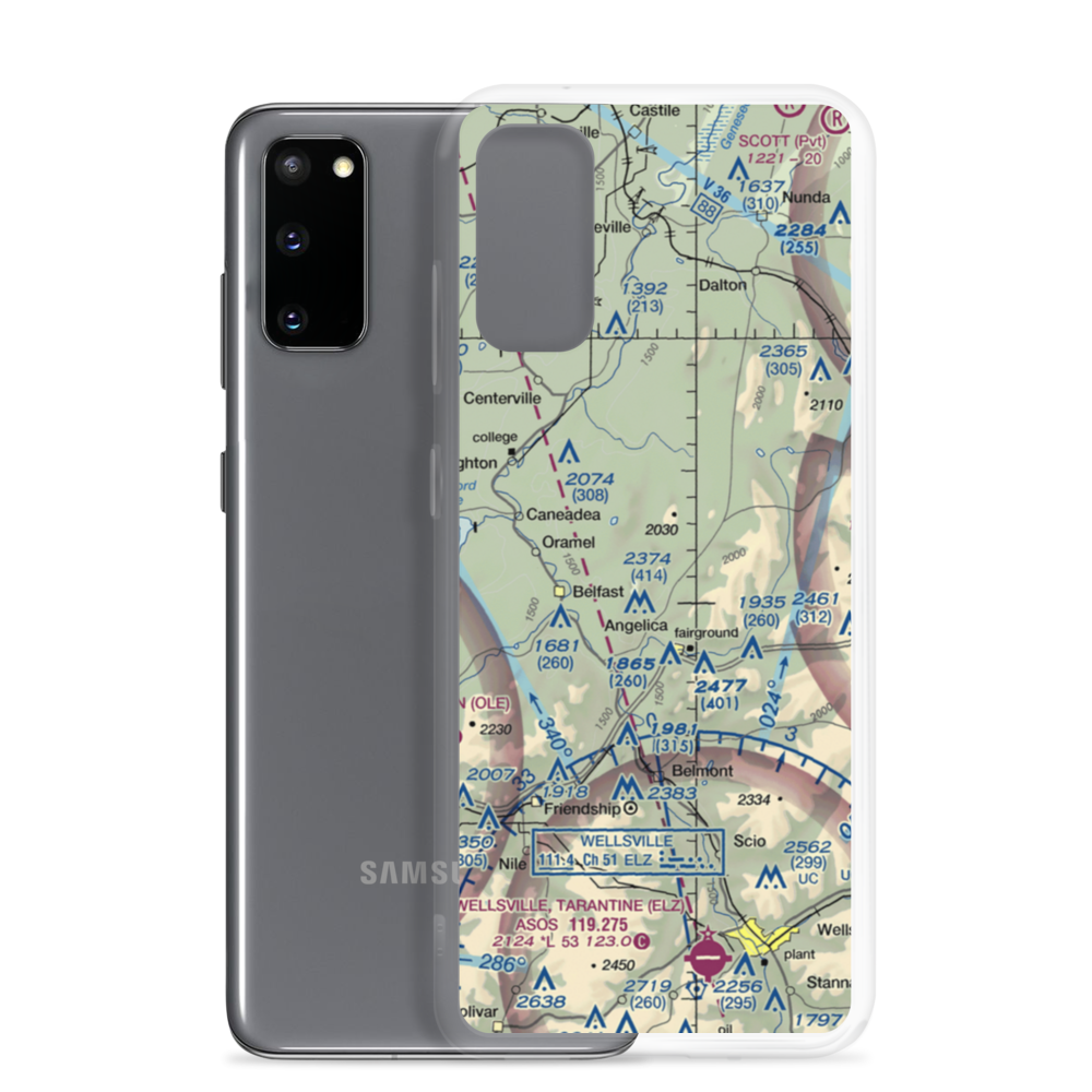 Erb Acres Airport (54NY) VFR Sectional Samsung Case Samsung Galaxy S20 model shown