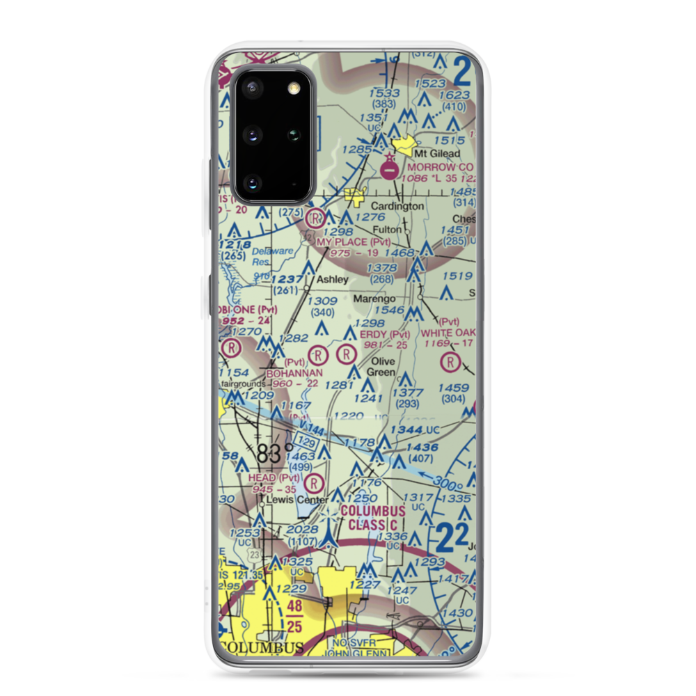 Erdy Farm Airport (1OA8) VFR Sectional Samsung Case Samsung Galaxy S20 Plus model shown