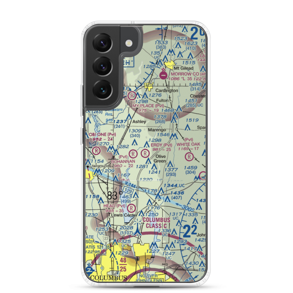 Erdy Farm Airport (1OA8) VFR Sectional Samsung Case Samsung Galaxy S22 Plus model shown