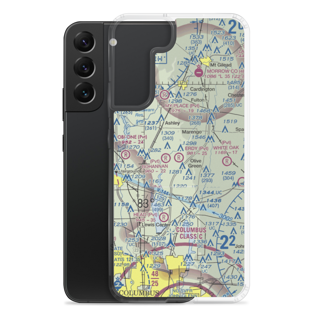 Erdy Farm Airport (1OA8) VFR Sectional Samsung Case Samsung Galaxy S22 Plus model shown