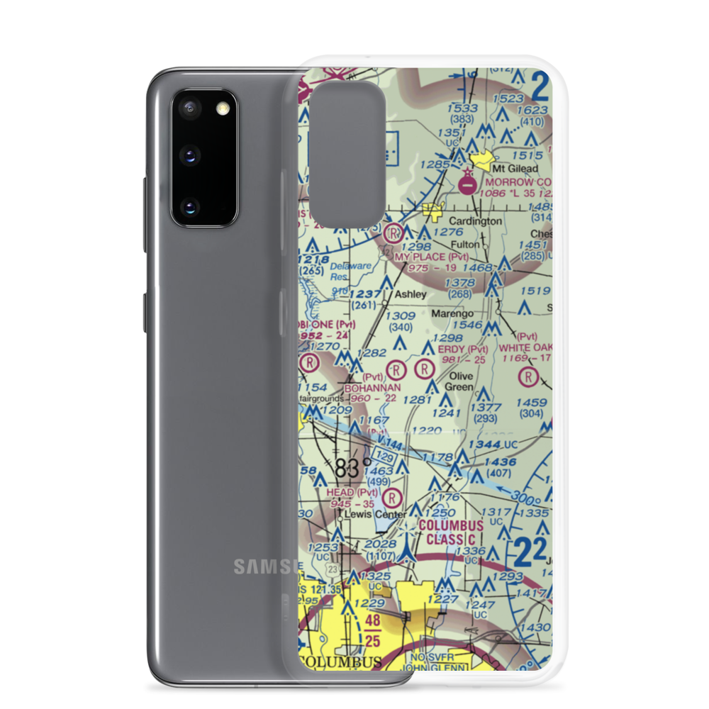 Erdy Farm Airport (1OA8) VFR Sectional Samsung Case Samsung Galaxy S20 model shown