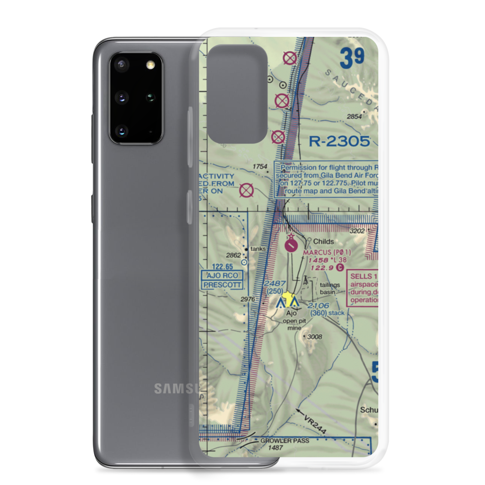 Eric Marcus Municipal Airport (P01) VFR Sectional Samsung Case Samsung Galaxy S20 Plus model shown