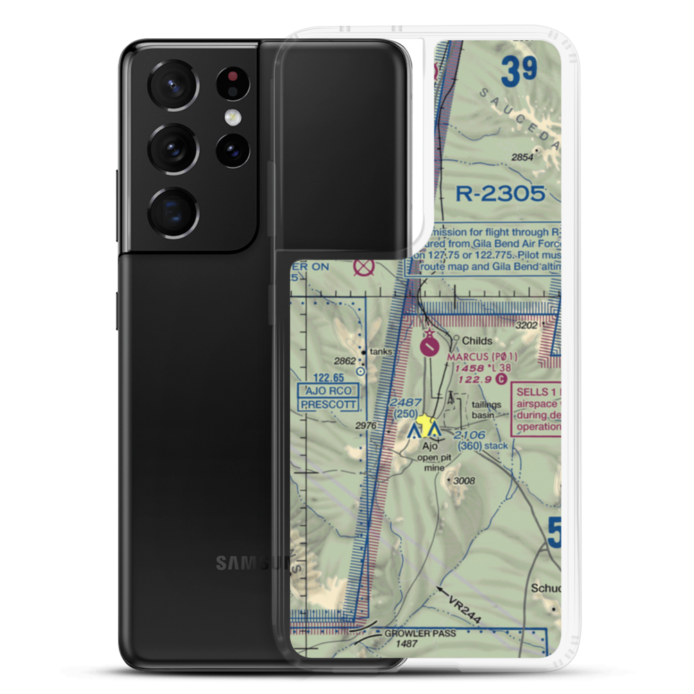Eric Marcus Municipal Airport (P01) VFR Sectional Samsung Case Samsung Galaxy S21 Ultra model shown