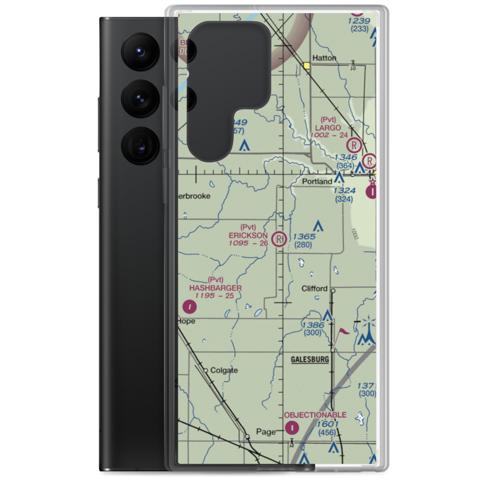 Erickson Airport (3NA0) VFR Sectional Samsung Case Samsung Galaxy S22 Ultra model shown