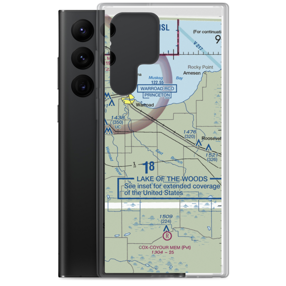Erickson Airport (87MN) VFR Sectional Samsung Case Samsung Galaxy S22 Ultra model shown
