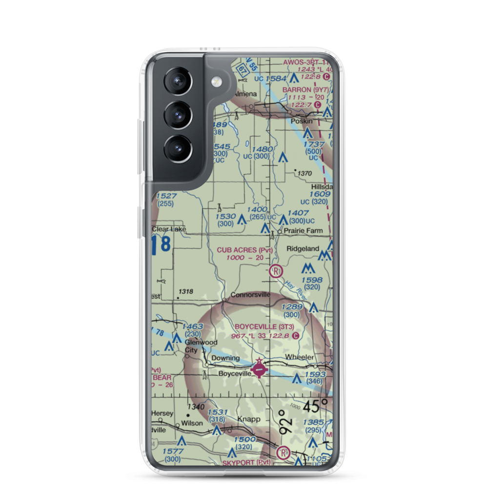Erickson Field (19WI) VFR Sectional Samsung Case Samsung Galaxy S21 model shown