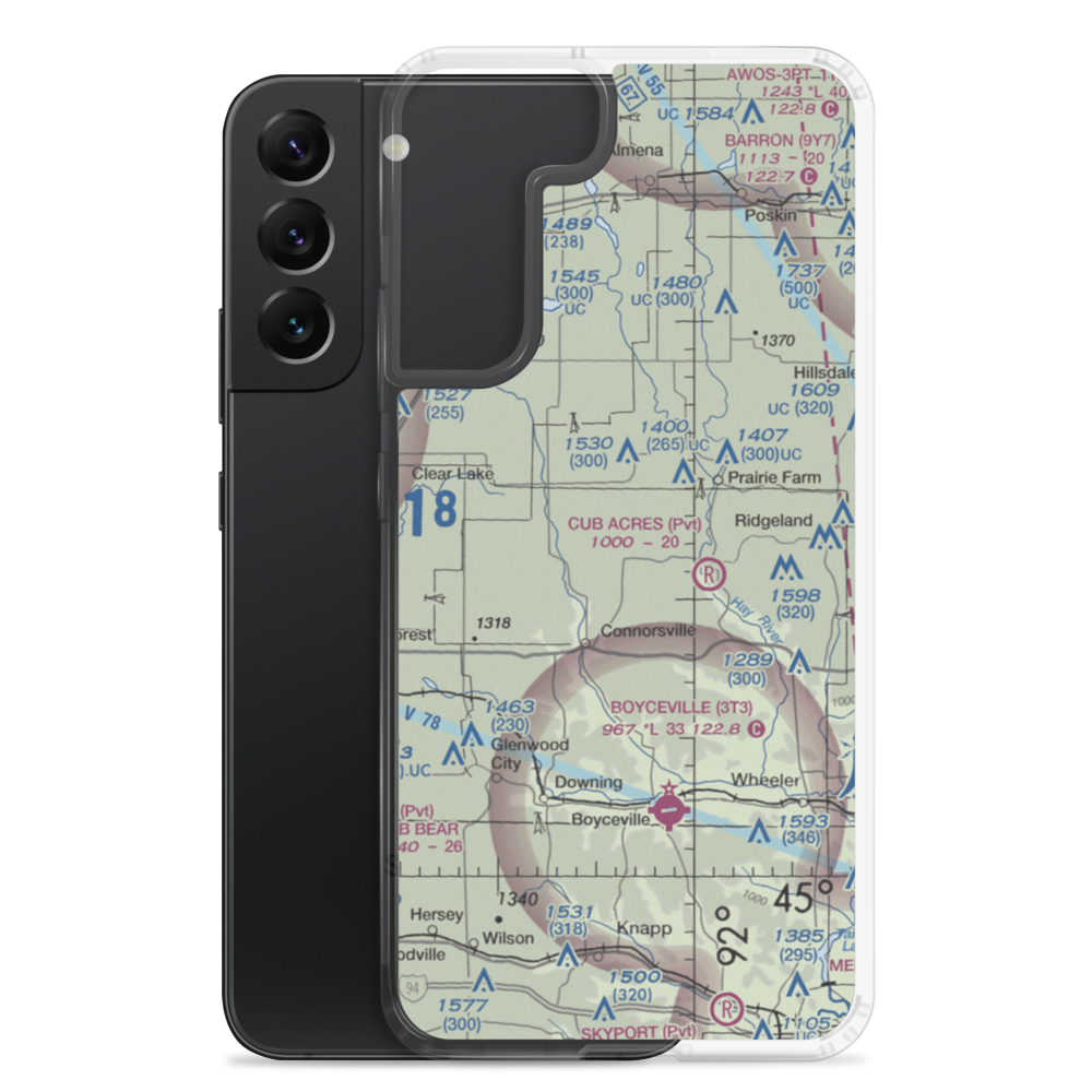Erickson Field (19WI) VFR Sectional Samsung Case Samsung Galaxy S22 Plus model shown