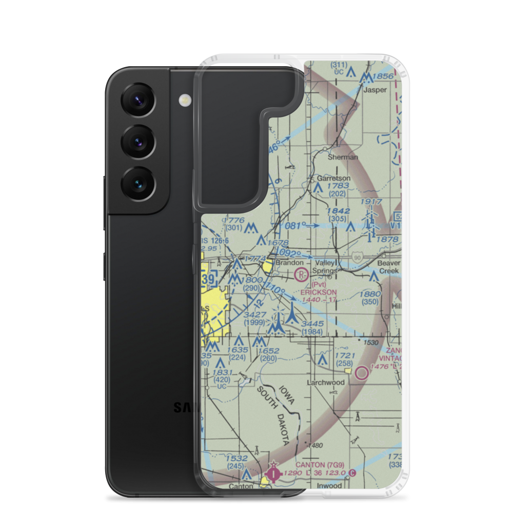 Erickson Intergalactic Airport (SD73) VFR Sectional Samsung Case Samsung Galaxy S22 model shown