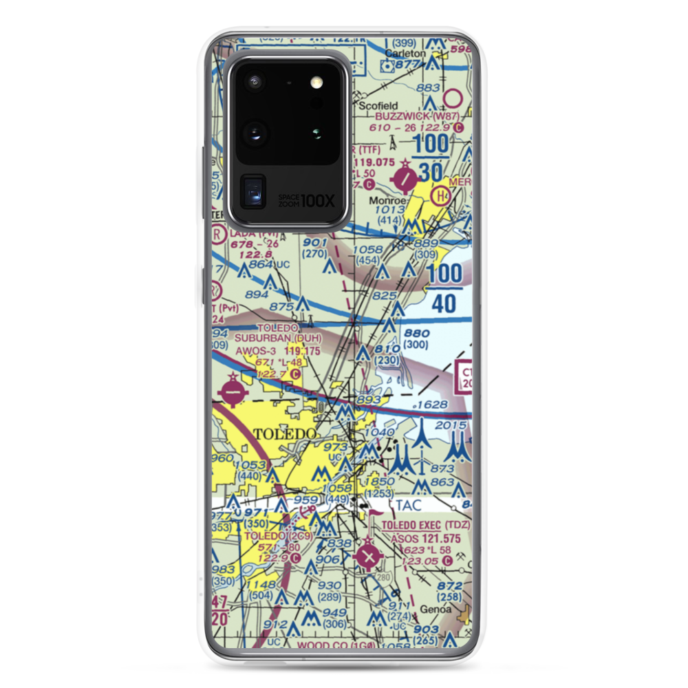 Erie Aerodrome (M84) VFR Sectional Samsung Case Samsung Galaxy S20 Ultra model shown