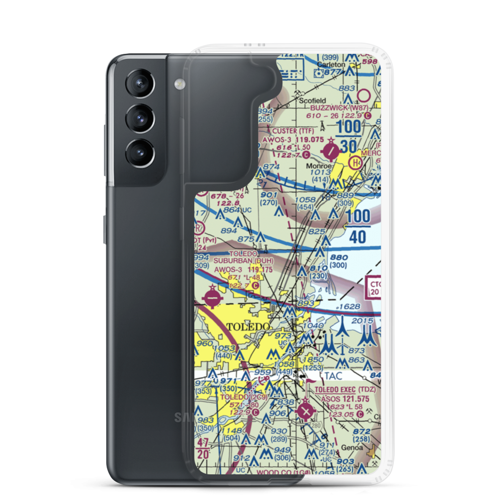 Erie Aerodrome (M84) VFR Sectional Samsung Case Samsung Galaxy S21 model shown