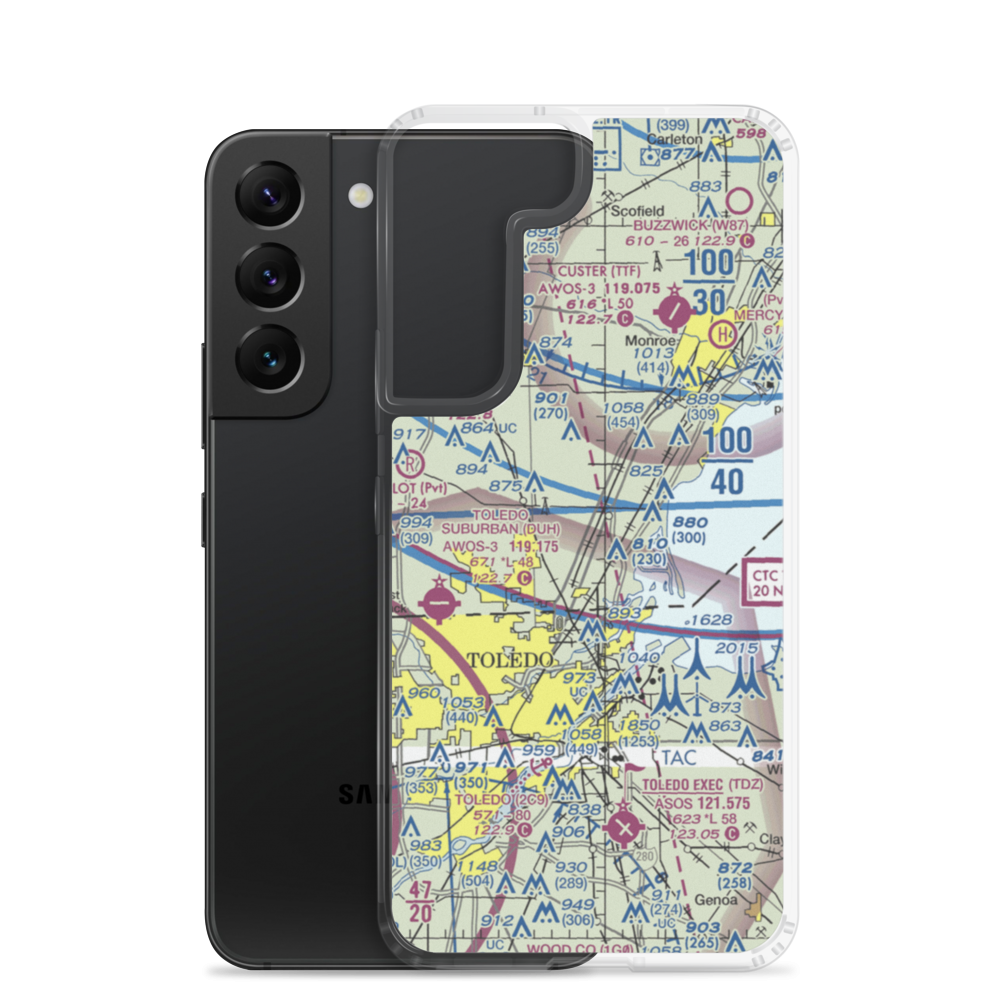 Erie Aerodrome (M84) VFR Sectional Samsung Case Samsung Galaxy S22 model shown
