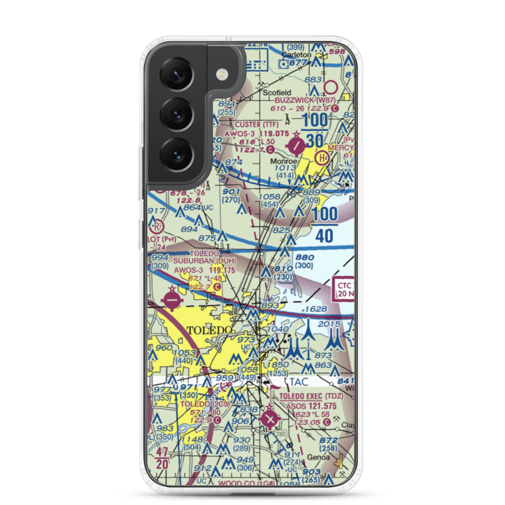 Erie Aerodrome (M84) VFR Sectional Samsung Case Samsung Galaxy S22 Plus model shown