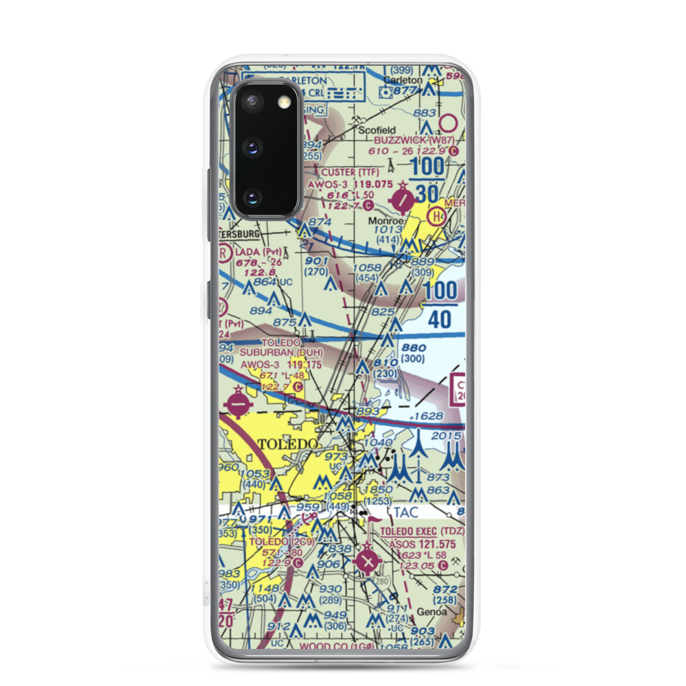 Erie Aerodrome (M84) VFR Sectional Samsung Case Samsung Galaxy S20 model shown