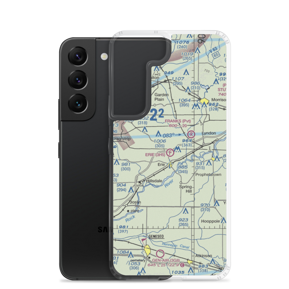 Erie Air Park (3H5) VFR Sectional Samsung Case Samsung Galaxy S22 model shown