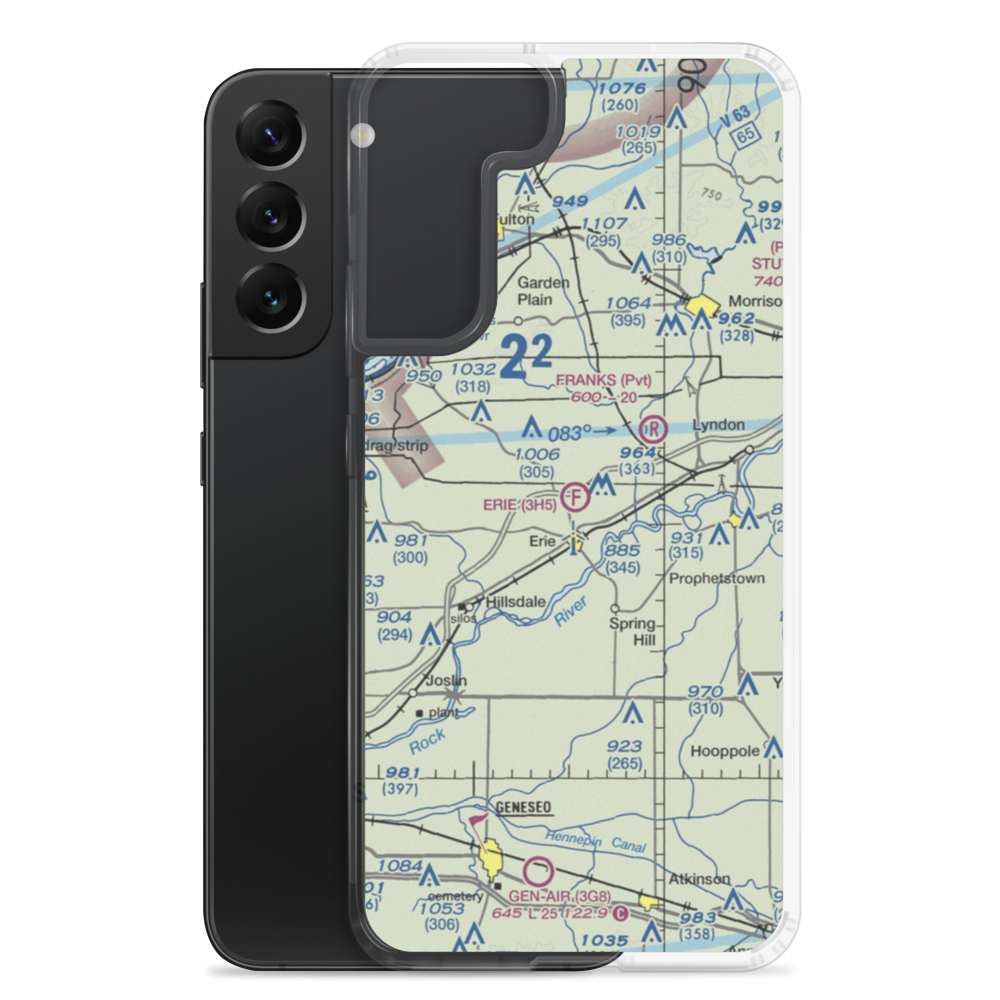 Erie Air Park (3H5) VFR Sectional Samsung Case Samsung Galaxy S22 Plus model shown