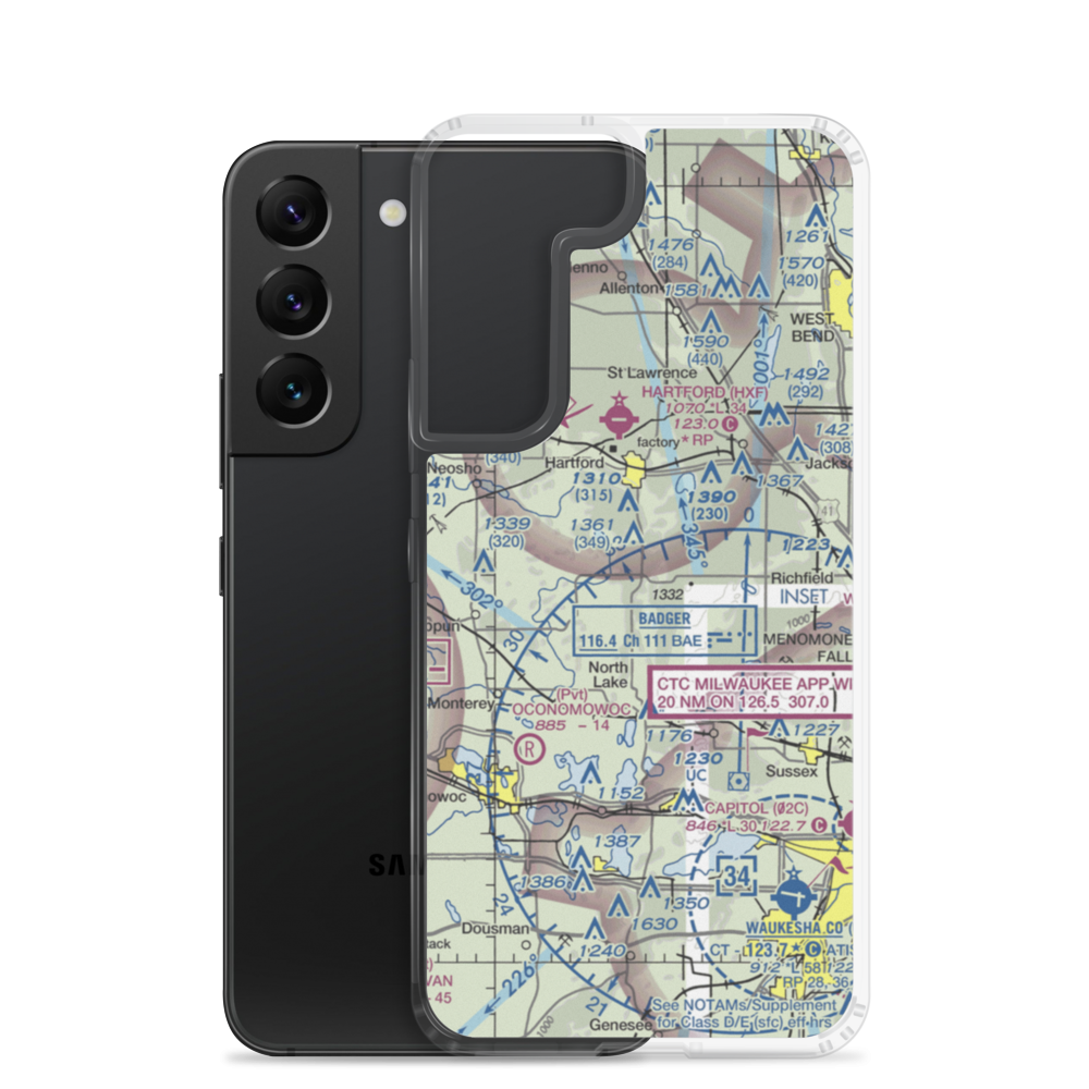 Erin Aero Airport (WN75) VFR Sectional Samsung Case Samsung Galaxy S22 model shown