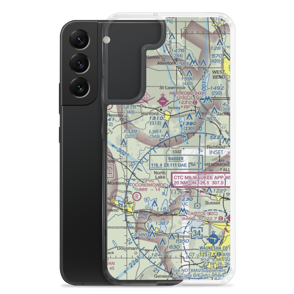 Erin Aero Airport (WN75) VFR Sectional Samsung Case Samsung Galaxy S22 Plus model shown