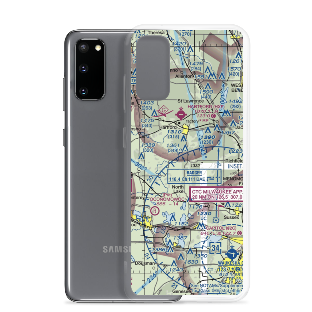 Erin Aero Airport (WN75) VFR Sectional Samsung Case Samsung Galaxy S20 model shown