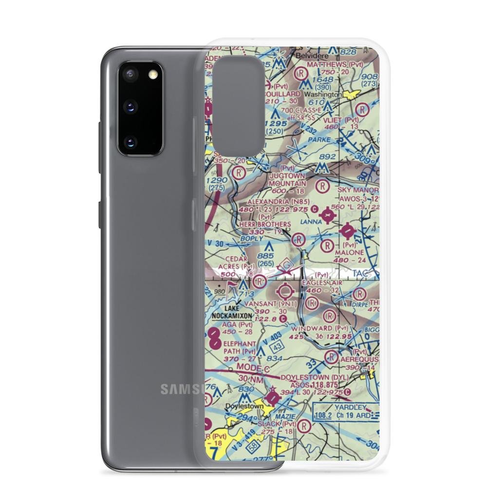 Erkes Airport (59PA) VFR Sectional Samsung Case Samsung Galaxy S20 model shown