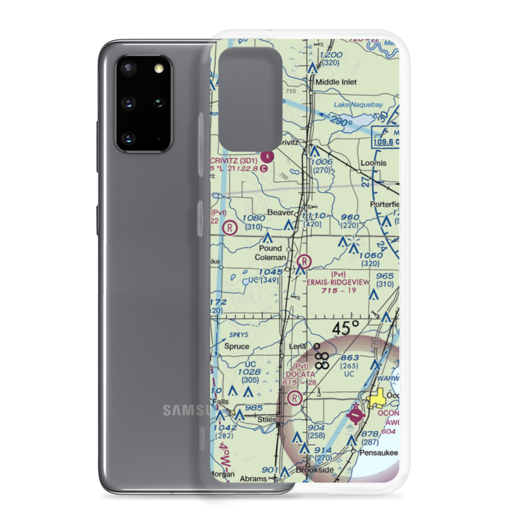 Ermis-Ridgeview Airport (5WI8) VFR Sectional Samsung Case Samsung Galaxy S20 Plus model shown