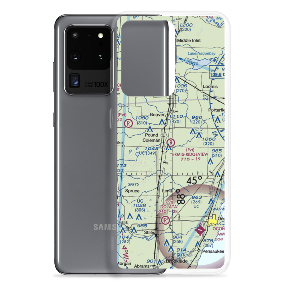 Ermis-Ridgeview Airport (5WI8) VFR Sectional Samsung Case Samsung Galaxy S20 Ultra model shown