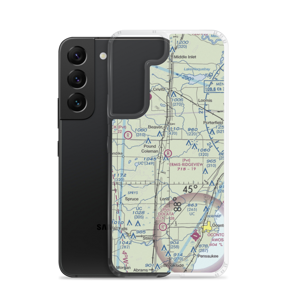 Ermis-Ridgeview Airport (5WI8) VFR Sectional Samsung Case Samsung Galaxy S22 model shown