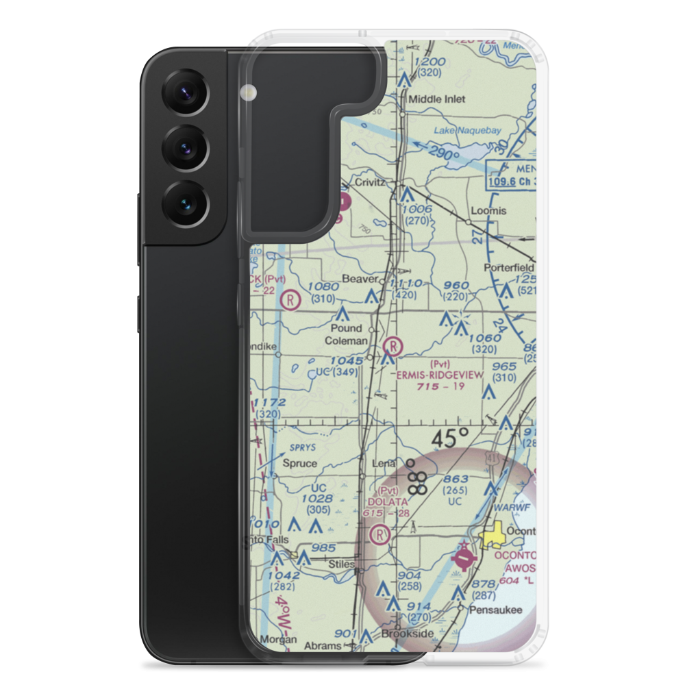 Ermis-Ridgeview Airport (5WI8) VFR Sectional Samsung Case Samsung Galaxy S22 Plus model shown