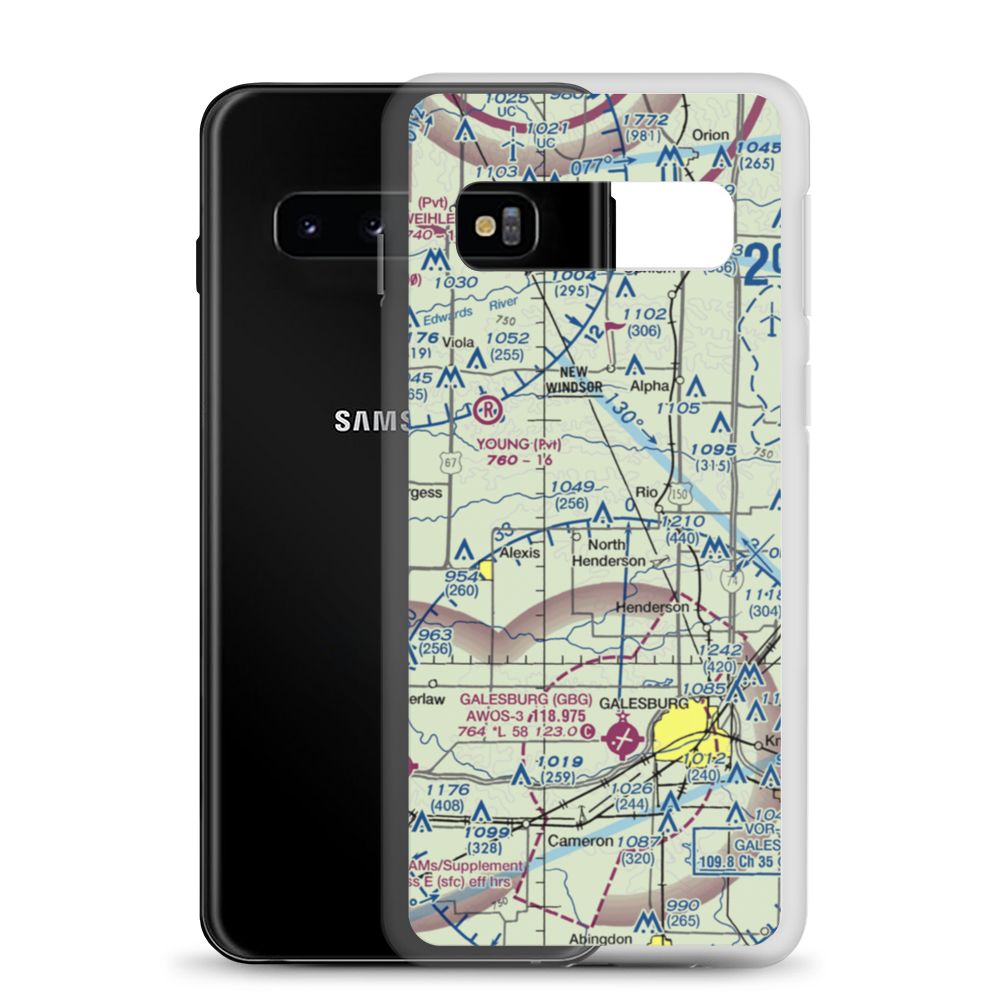 Ernest E Orwig Airport (LL18) VFR Sectional Samsung Case Samsung Galaxy S10 model shown