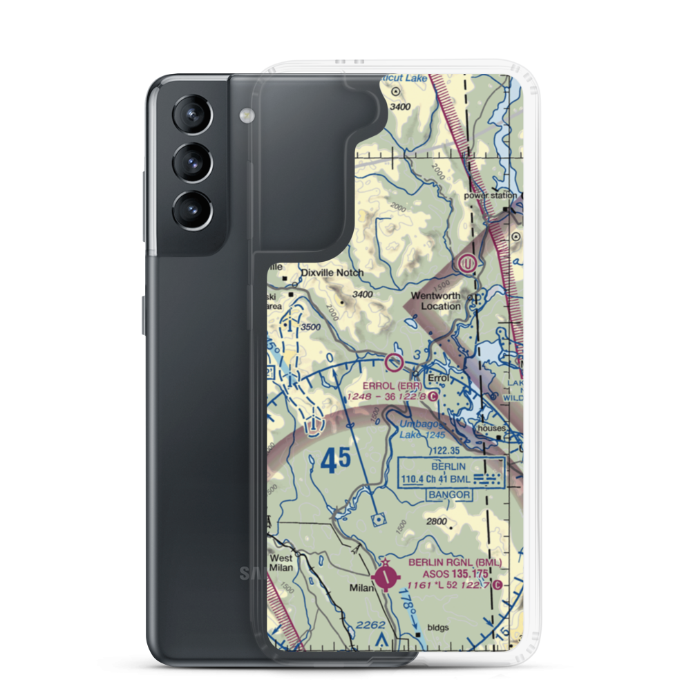 Errol Airport (ERR) VFR Sectional Samsung Case Samsung Galaxy S21 model shown