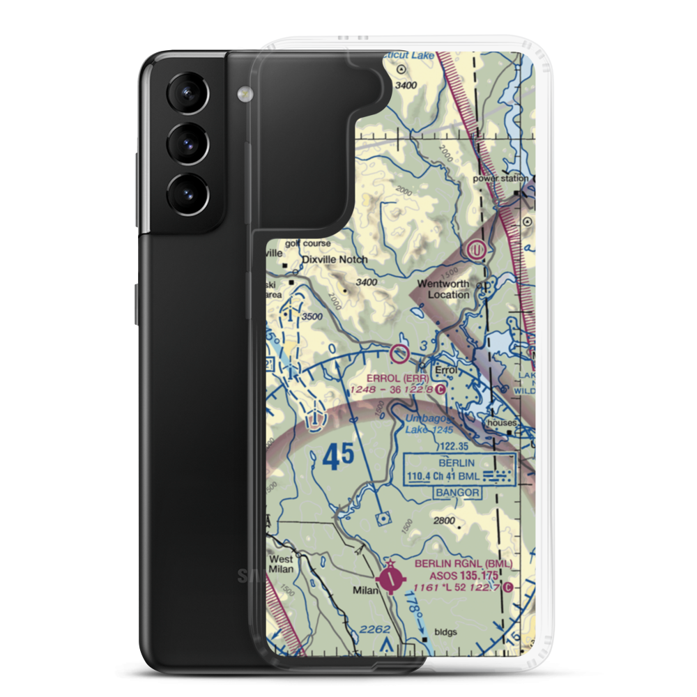 Errol Airport (ERR) VFR Sectional Samsung Case Samsung Galaxy S21 Plus model shown