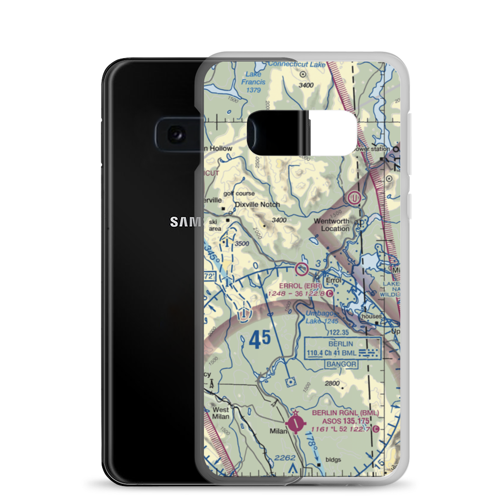 Errol Airport (ERR) VFR Sectional Samsung Case Samsung Galaxy S10e model shown