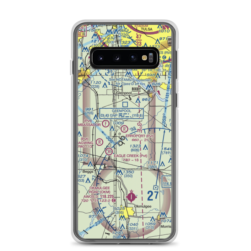 Erroport Airport (OK13) VFR Sectional Samsung Case Samsung Galaxy S10 model shown