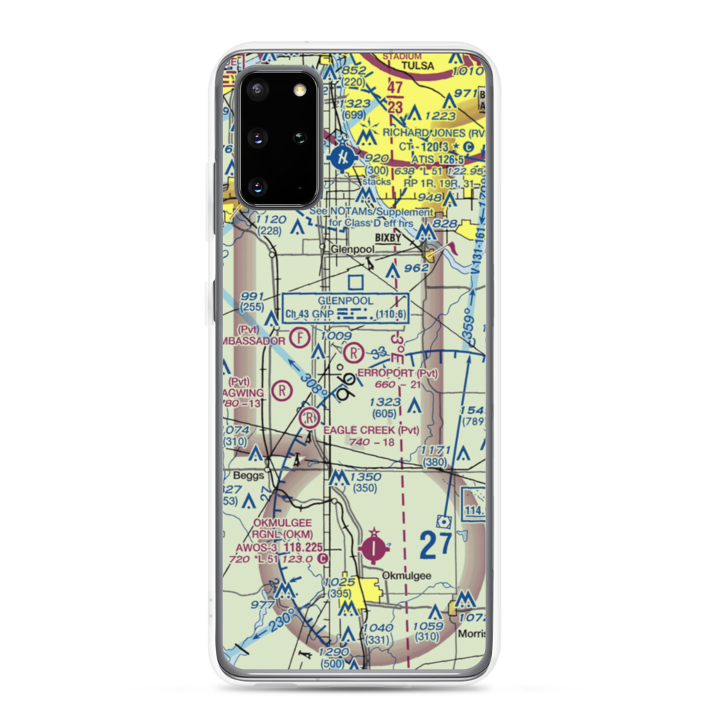 Erroport Airport (OK13) VFR Sectional Samsung Case Samsung Galaxy S20 Plus model shown