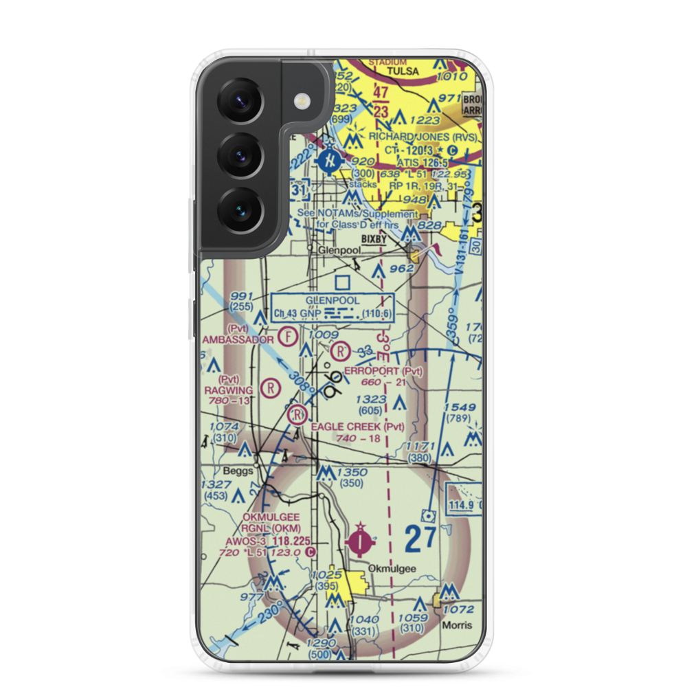 Erroport Airport (OK13) VFR Sectional Samsung Case Samsung Galaxy S22 Plus model shown