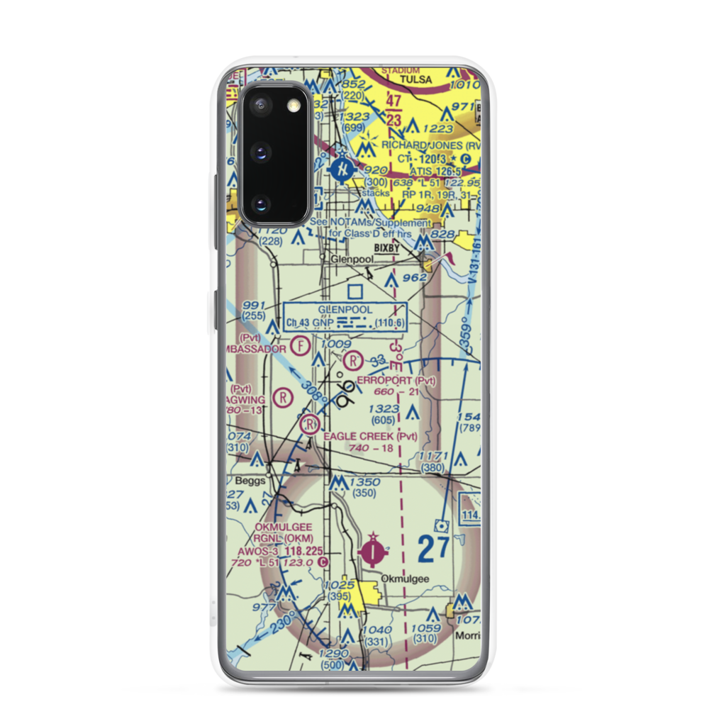 Erroport Airport (OK13) VFR Sectional Samsung Case Samsung Galaxy S20 model shown