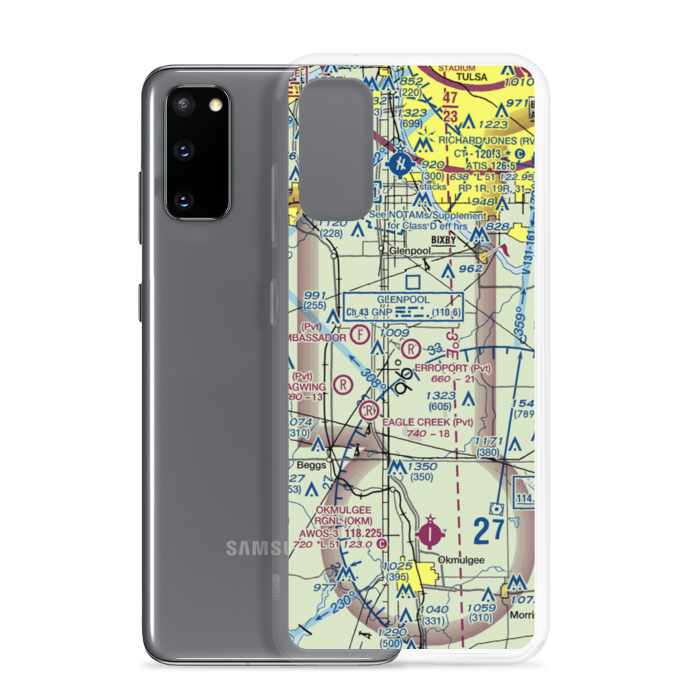 Erroport Airport (OK13) VFR Sectional Samsung Case Samsung Galaxy S20 model shown