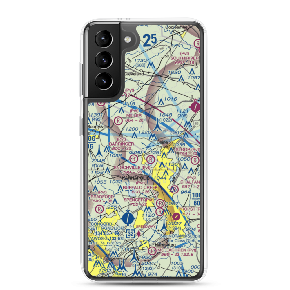 Ervin Airfield (50NC) VFR Sectional Samsung Case Samsung Galaxy S21 Plus model shown