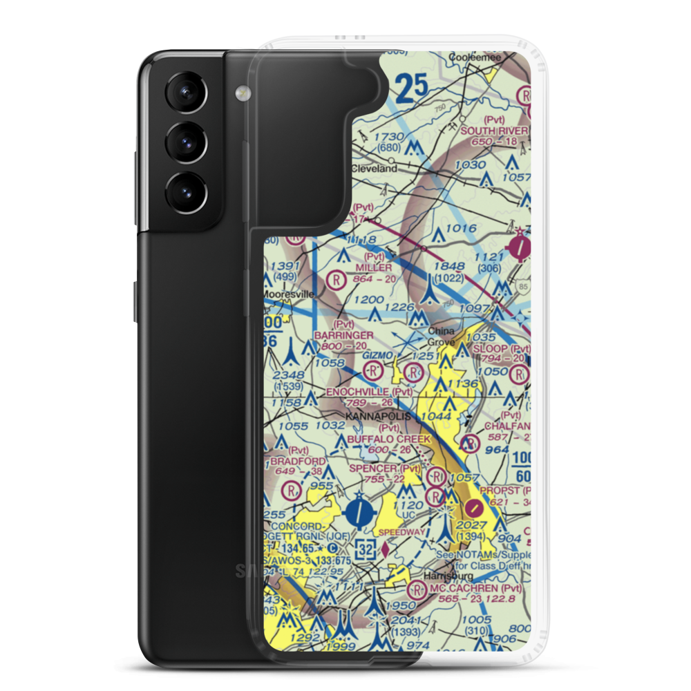 Ervin Airfield (50NC) VFR Sectional Samsung Case Samsung Galaxy S21 Plus model shown