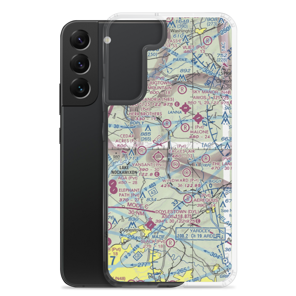 Erwinna Private Airport (PA77) VFR Sectional Samsung Case Samsung Galaxy S22 Plus model shown