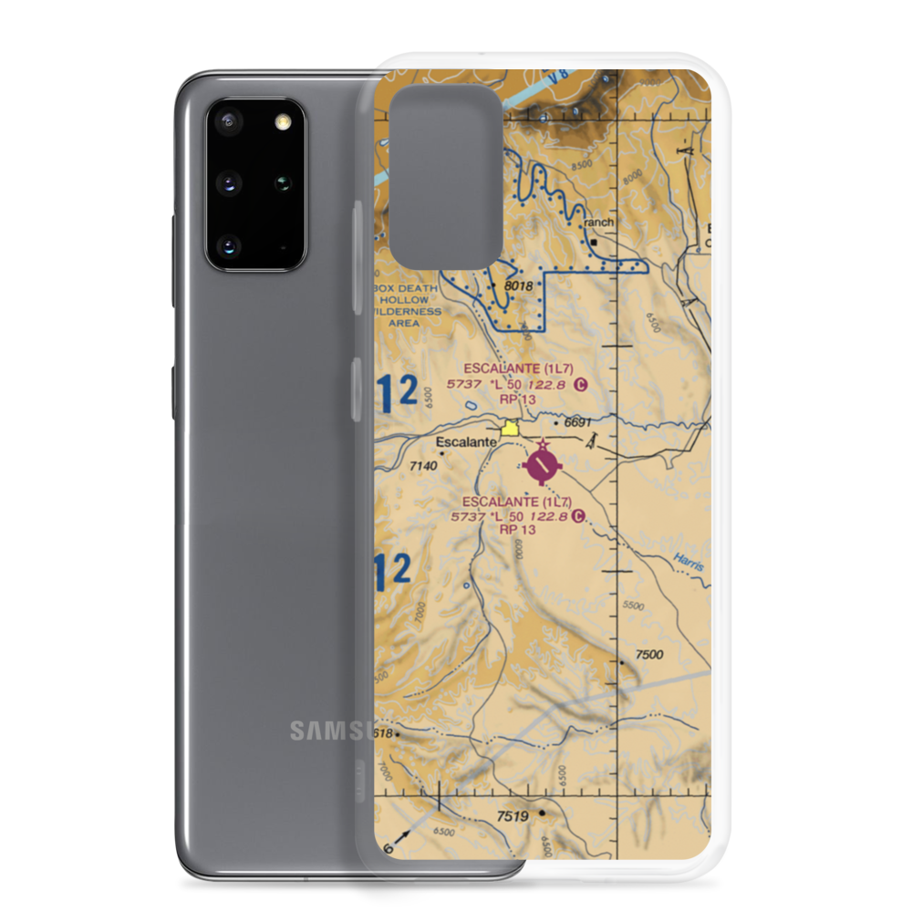 Escalante Municipal Airport (1L7) VFR Sectional Samsung Case Samsung Galaxy S20 Plus model shown