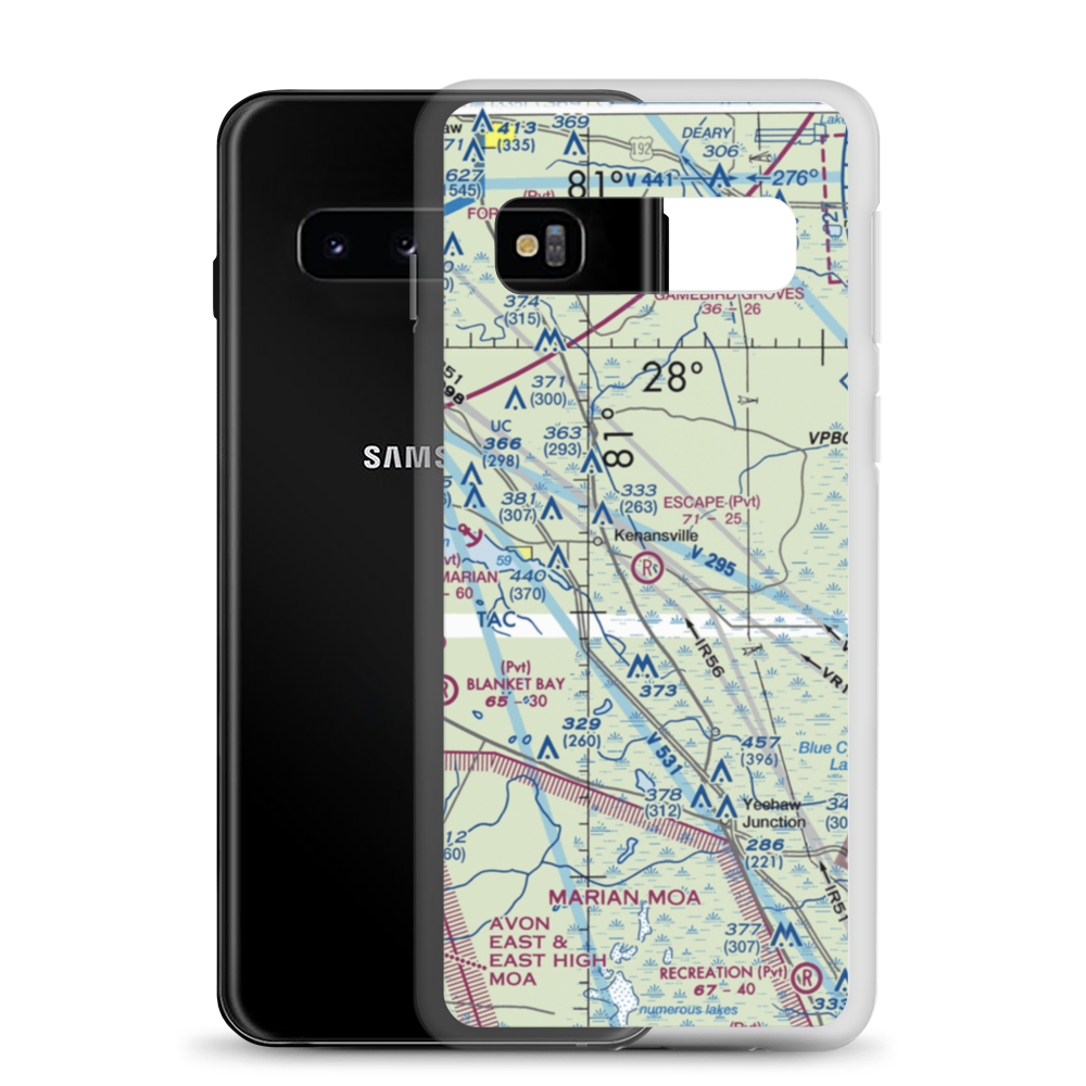 Escape Ranch Airport (4FL1) VFR Sectional Samsung Case Samsung Galaxy S10 model shown