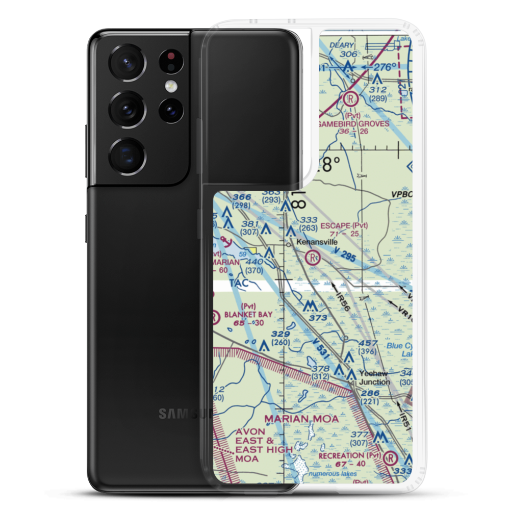Escape Ranch Airport (4FL1) VFR Sectional Samsung Case Samsung Galaxy S21 Ultra model shown